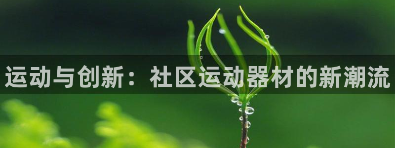 征途国际集团官网：运动与创新：社区运动器材的新潮流